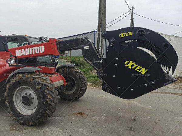 Ковш с захватом Exten для телескопического погрузчика Manitou